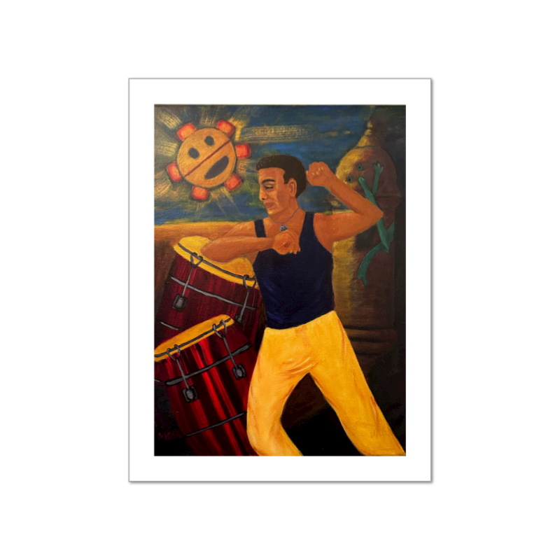 Bomba Bajo El Sol Taino (Small Giclee Print)